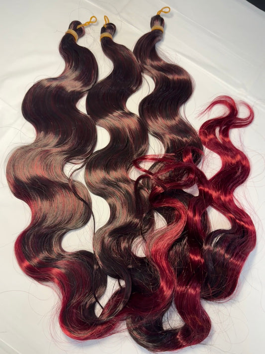 24" 100g Premium Body Wave (ombre burg)