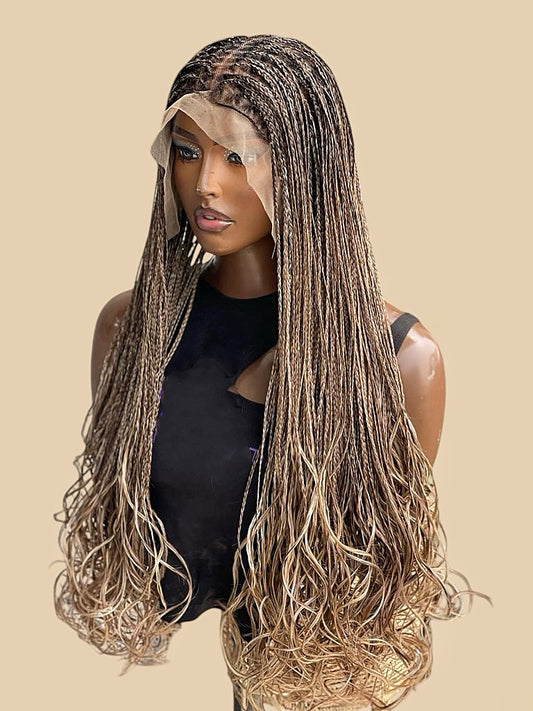 Rim Wavy Knotless Braided Wig