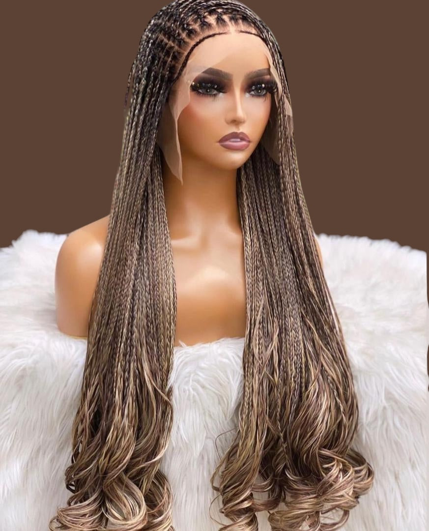 Rim Wavy Knotless Braided Wig