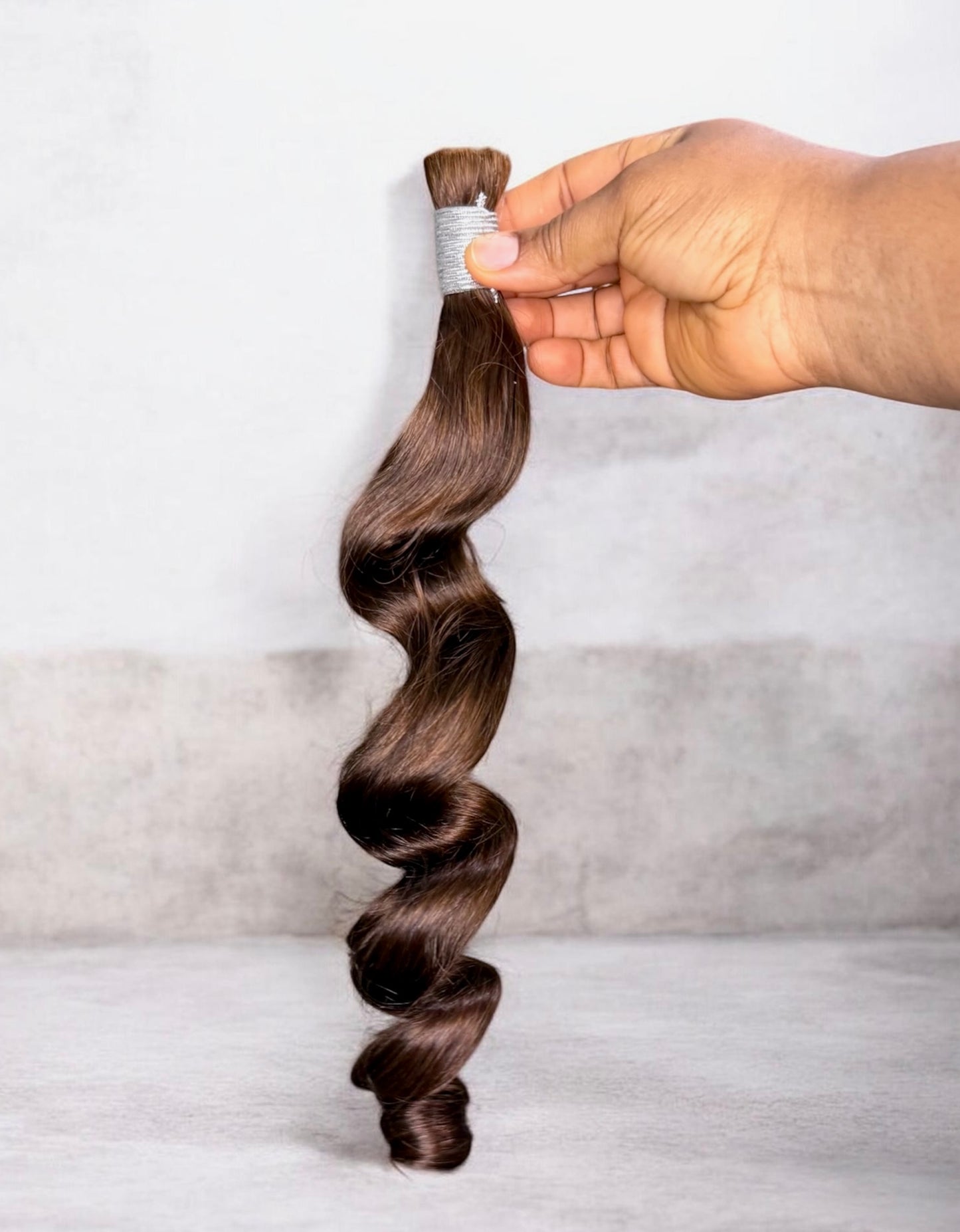 24" Double Drawn | Bouncy Loose Wave %100 Human Braiding Hair –– (#4)