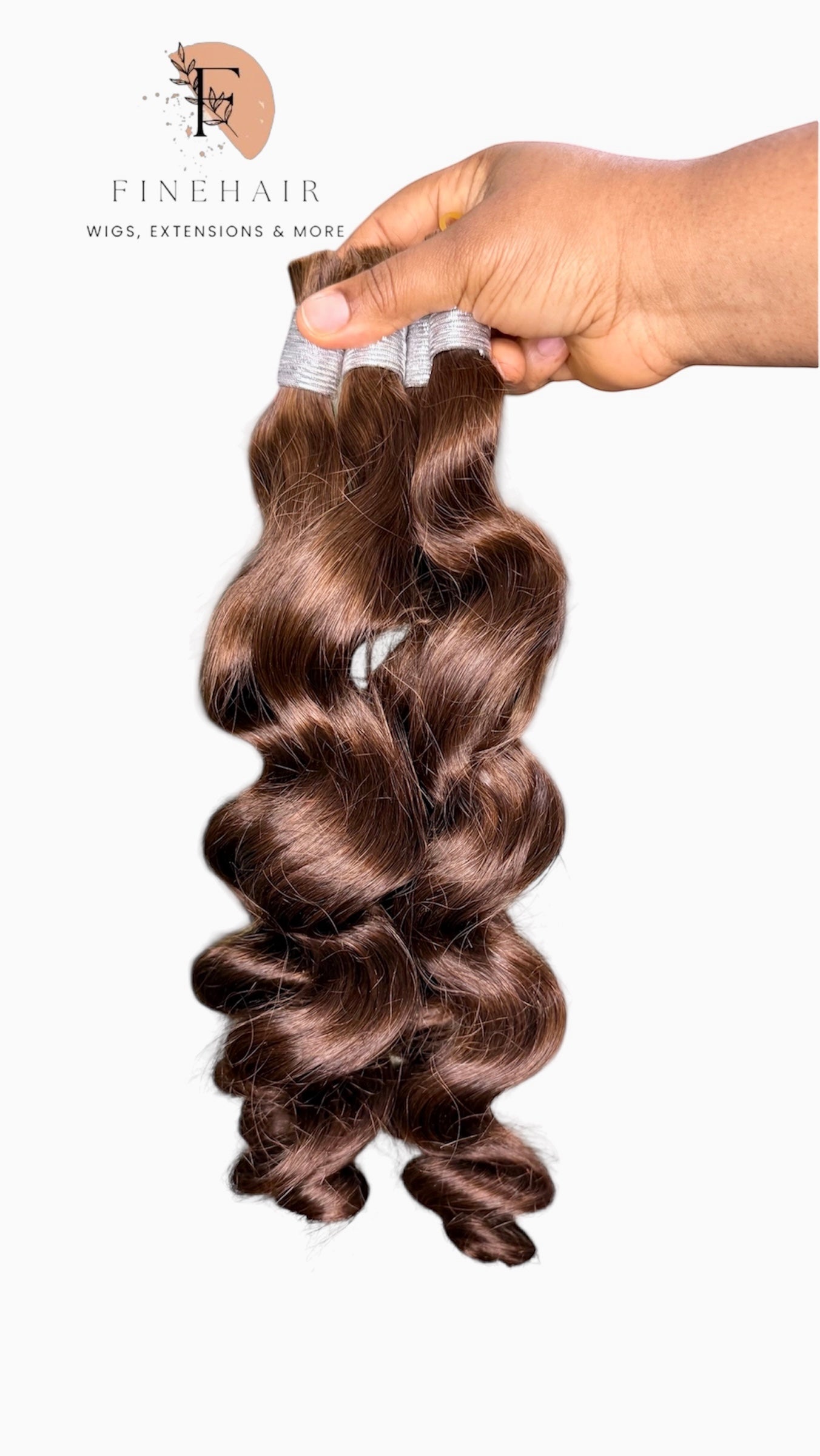 24" Double Drawn | Bouncy Loose Wave %100 Human Braiding Hair –– (#4)