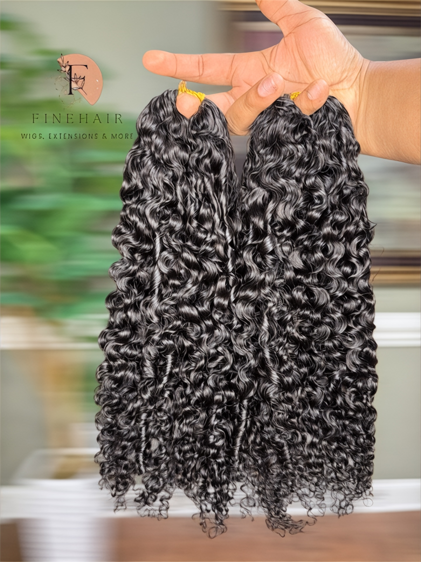 18" Miracle Knots Crochet Tight Curly  %100 Human Hair (Black) - 60grams per bundle - 50 Strands
